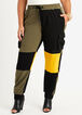 Plus Size joggers colorblock casual fashion plus size pants casual image number 0