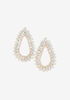 Gold Stone Linear Drop Earrings, Gold image number 0