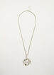 Silver Textured Pendant Necklace, Silver image number 0