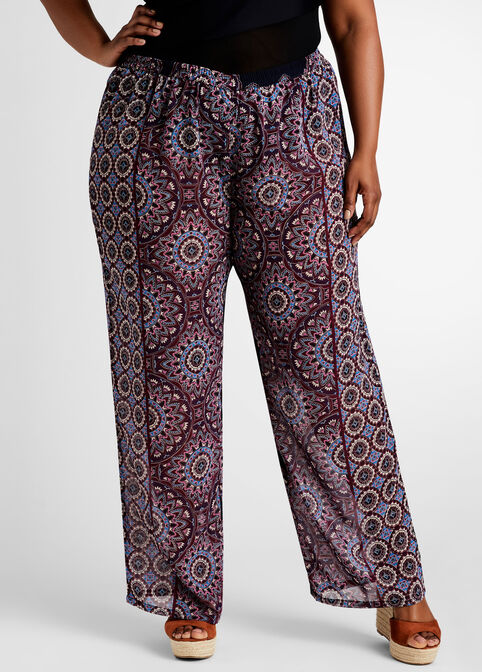 Dalin Abstract Cover Up Pant, Purple image number 0