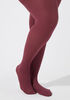 Ribbed Opaque Tights, Wine image number 0