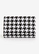 Houndstooth Faux Leather Clutch, Black Combo image number 0