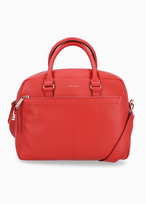 Trendy Designer T Tahari Windsor Satchel Chic Faux Leather Handbag image number 0