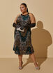 Sequined Velvet Midi Dress, Multi image number 2