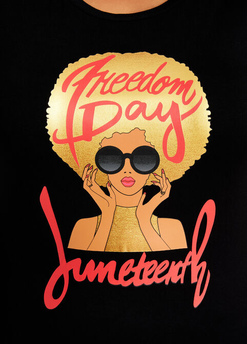 Juneteenth Freedom Day Graphic Tee, Black image number 1