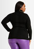 Lurex Rib Knit Turtleneck Sweater, Black image number 1