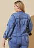 Distressed Acid Wash Denim Jacket, Blue image number 1