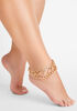 Sexy Gold Tone Anklet Set, Gold image number 0
