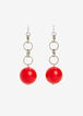 Interlocking Bead Drop Earrings, Tango Red image number 0