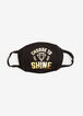 Shine Diamond Fashion Face Mask, Black Combo image number 2