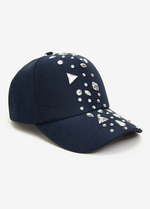 Crystal Embellished Baseball Hat, Sodalite image number 0