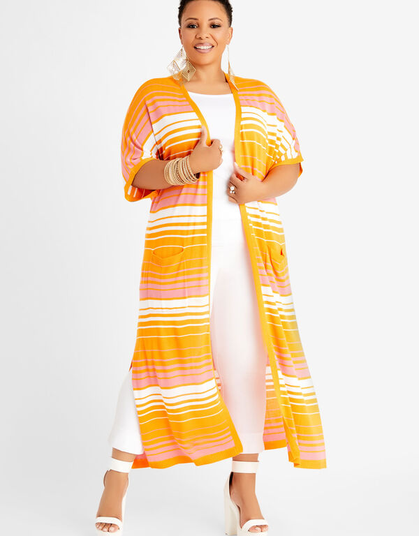 Dolman Sleeve Duster Cardigan, Carrot Curl image number 0