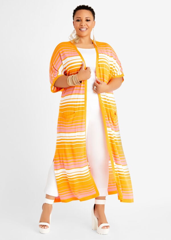 Dolman Sleeve Duster Cardigan, Carrot Curl image number 0