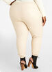 Faux Leather High Waist Joggers, Ivory image number 1