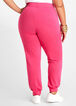 Ruched Knit Athleisure Jogger, Pink Yarrow image number 1