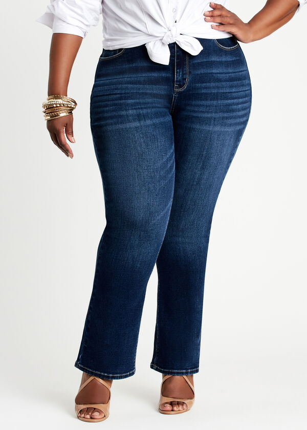 Plus Size Legendary High Waist Stretch Curve Boost Bootcut Jeans image number 0