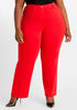 Red Power Ponte Trouser, Barbados Cherry image number 0