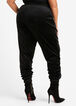 Royalty Embroidery Velour Joggers, Black image number 1