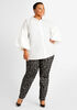 Printed Stretch Knit Skinny Pant, Silver Filigree image number 2