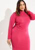 Knotted Stretch Knit Midi Dress, Magenta image number 2
