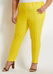 One Button Ankle Skinny Pant, Cyber Yellow image number 0