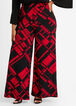Abstract High Waist Wide Leg Pant, Jester Red image number 0