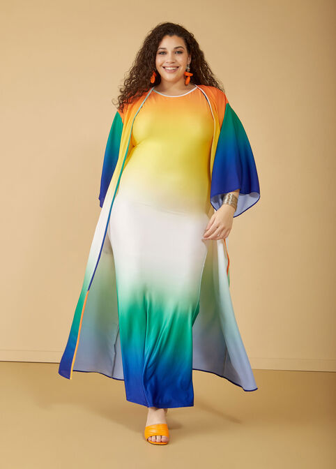 Ombre Open Front Duster, Multi image number 2