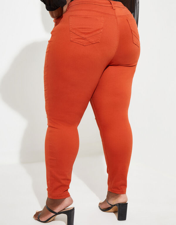 Cutout High Rise Jeggings, Rooibos image number 1