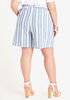Striped Cotton Shorts, Blue image number 1