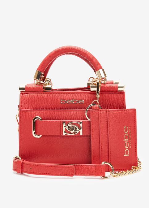 Trendy Satchel Shoulder Bag Faux Leather Bebe Handbag image number 0