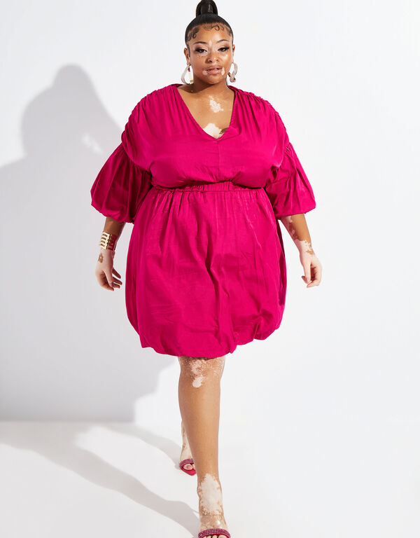 The Giselle Dress, Fuchsia Red image number 0
