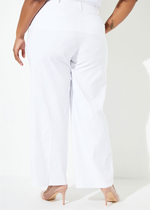 Straight Leg Power Twill Pants, White image number 1