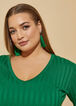 Belted Ribbed Midi Sweater Dress, Abundant Green image number 3