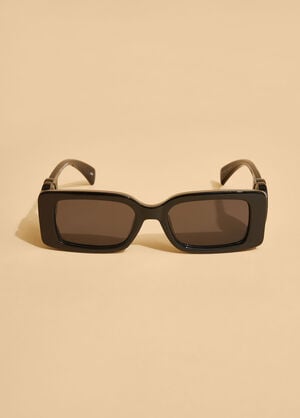 Swirl Detail Square Sunglasses, Black image number 1