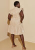 Puff Sleeve Faux Leather Dress, Tan image number 1