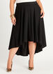 Plus Size Crepe High Waisted Hi Low Pull On Flowy Maxi Skirt image number 0