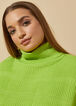 Textured Turtleneck Sweater, Lime Green image number 2