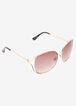 Sean John Vented Oval Sunglasses, Gold image number 1