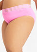 Striped Waistband Micro Brief Panty, Bright Pink image number 1