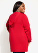 Hooded Open Front Cardigan, Jester Red image number 1