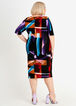 Colorblock Geo Pique Sheath Dress, Multi image number 1