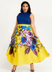 Floral Flared Maxi Skirt, Lemon image number 2
