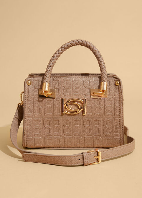 Bebe Alexandra Small Satchel, Camel Taupe image number 0