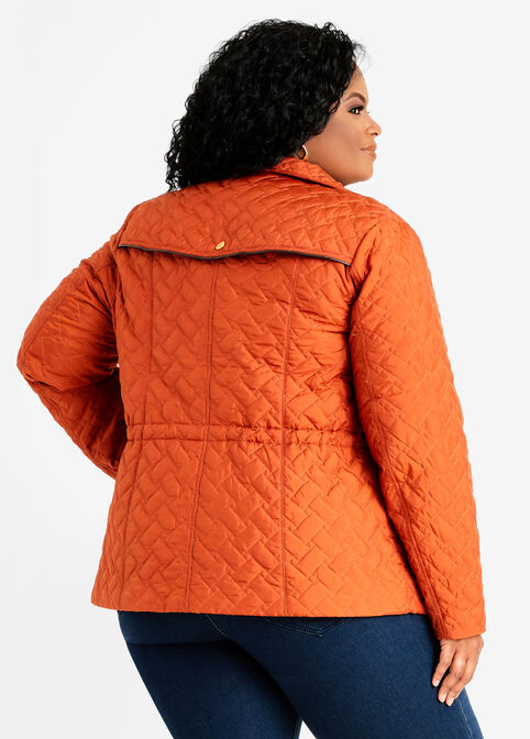 Quilted Puffer Anorak Coat, Potters Clay image number 1