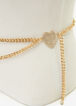 Heart Embellished Chain Link Belt, Gold image number 2