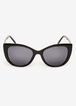 Rhinestone Black Cateye Sunglasses, Black image number 0