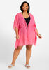 YMI Pink Sheer Kimono Cover Up, Fuchsia image number 0