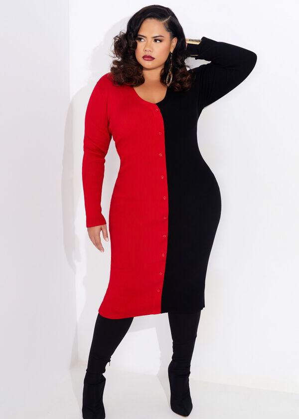 The Ameir Sweater Dress, Red image number 0