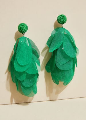 Bead And Petal Drop Earrings, Jelly Bean image number 0