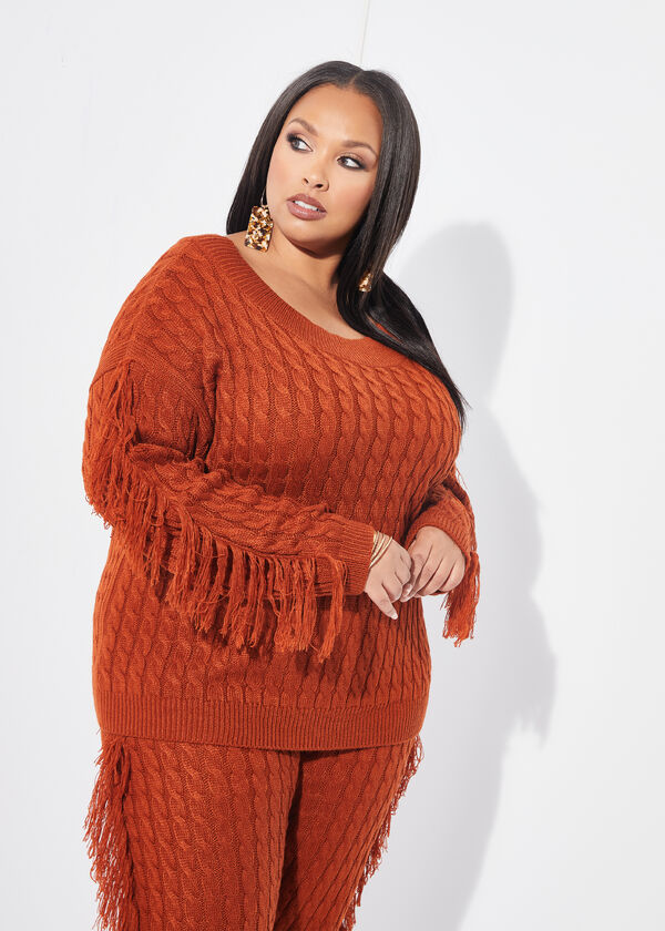Plus Size Sweater Cable Knit Fall Essentials Basics Plus Size Knits image number 0